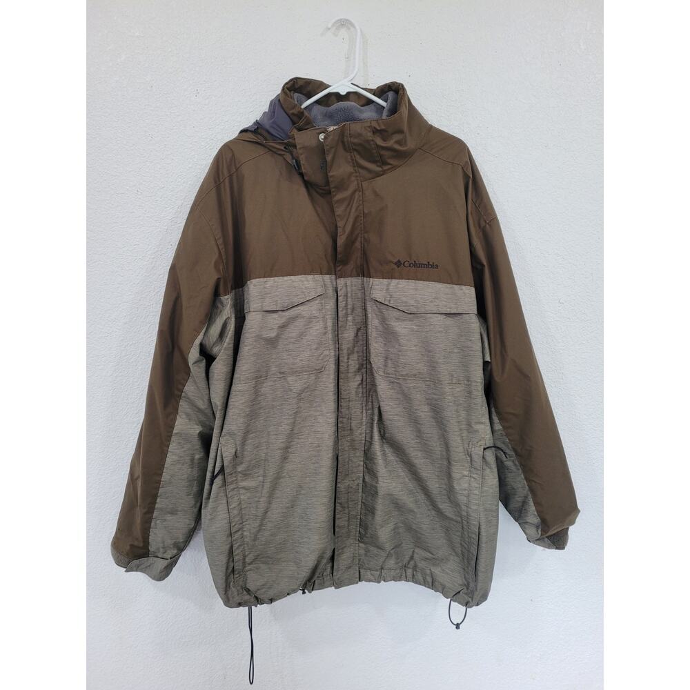 Columbia Men's Interchangeable Winter Jacket‎ with Fleece Zip in Green XXL #15